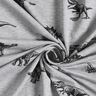 Francouzské froté letní teplákovina Dinosauři – stříbrná/černá,  thumbnail number 3