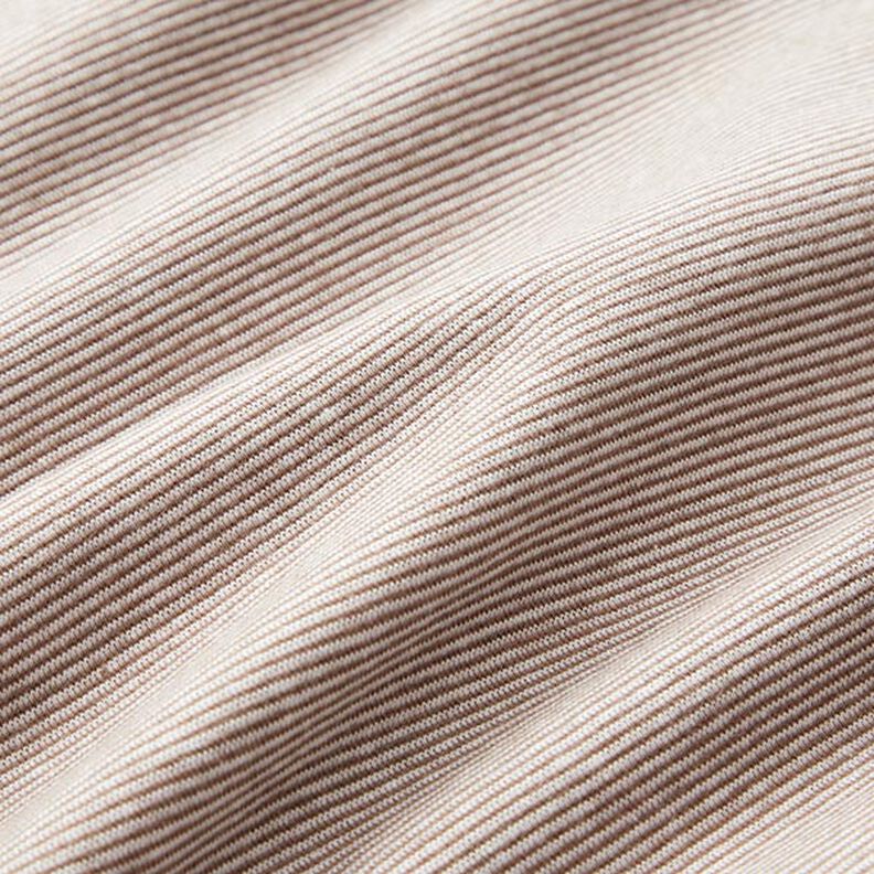 Náplety – trubičkový úplet úzké proužky – čokoládová/vlněná bílá,  image number 2