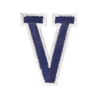 Aplikace písmeno V [ Výška: 4,6 cm ] – namornicka modr, 