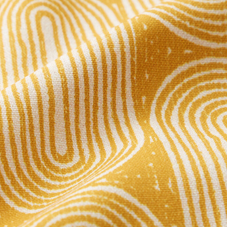 Dekorační látka Polopanama Oblouky – kari žlutá/přírodni,  image number 2