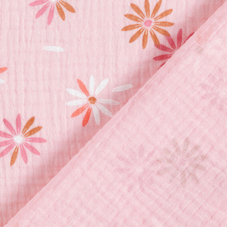 Mušelín / dvojitá mačkaná tkanina Květinový déšť – rose,  image number 4