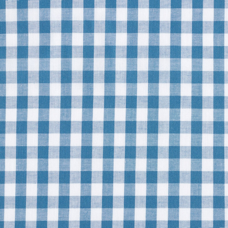 Bavlněná látka Vichy károvaná 1 cm – džínově modrá/bílá,  image number 1
