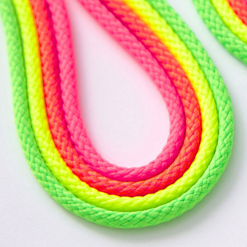 Anoraková šňůra [Ø 4 mm] – žlutá neonová,  image number 3