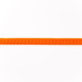 Elastická lemovací stuha Krajka [12 mm] – oranžová, 