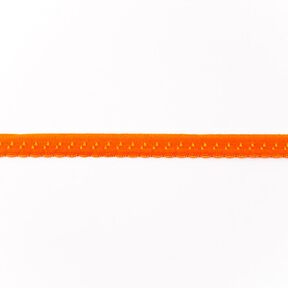 Elastická lemovací stuha Krajka [12 mm] – oranžová, 