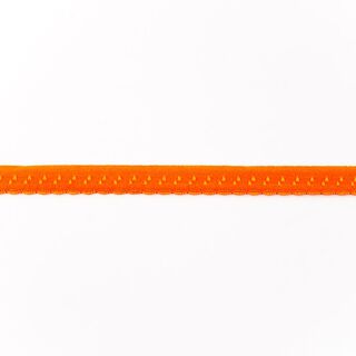 Elastická lemovací stuha Krajka [12 mm] – oranžová, 