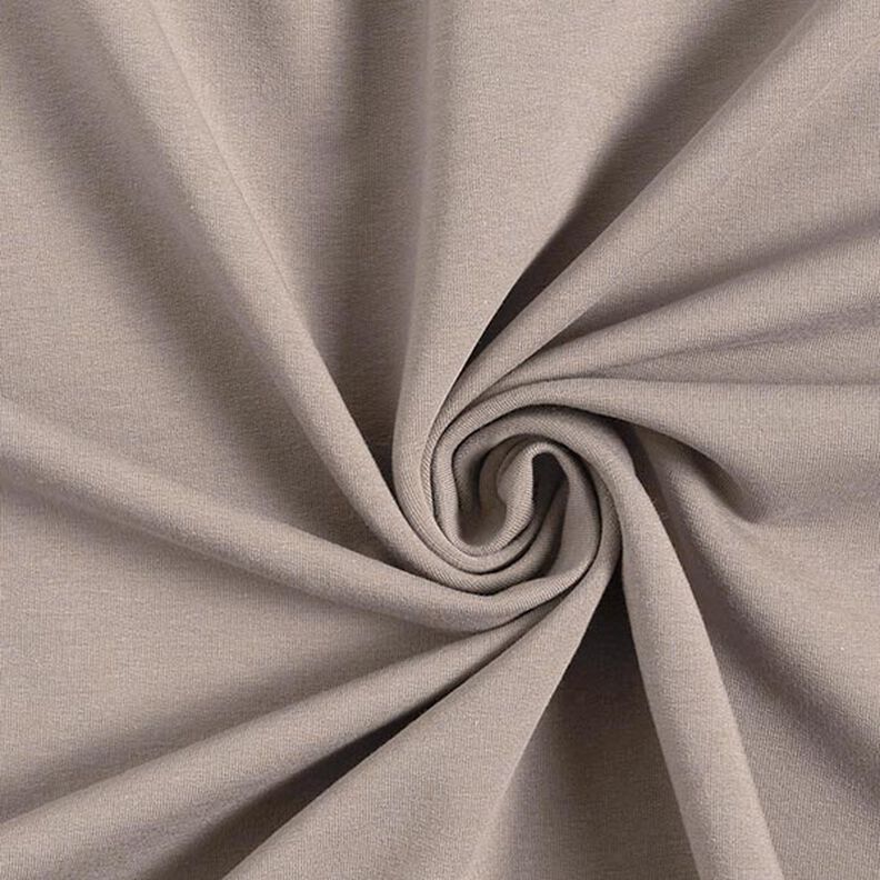 Lehká bavlněná teplákovina jednobarevná – tmavá taupe, image number 1
