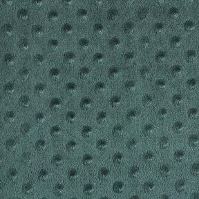 Hebký fleece vyražené puntíky – tmavě zelená, 
