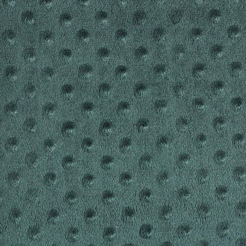 Hebký fleece vyražené puntíky – tmavě zelená,  image number 1