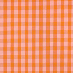 Bavlněný popelín Károvaná | Poppy Fabrics – růžová/broskvově oranžová, 