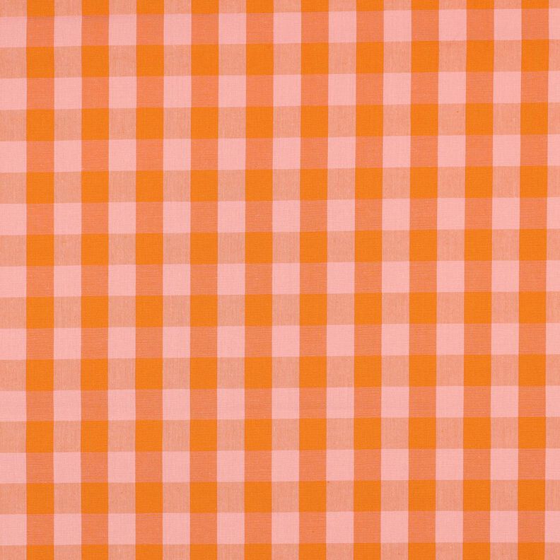 Bavlněný popelín Károvaná | Poppy Fabrics – růžová/broskvově oranžová,  image number 1