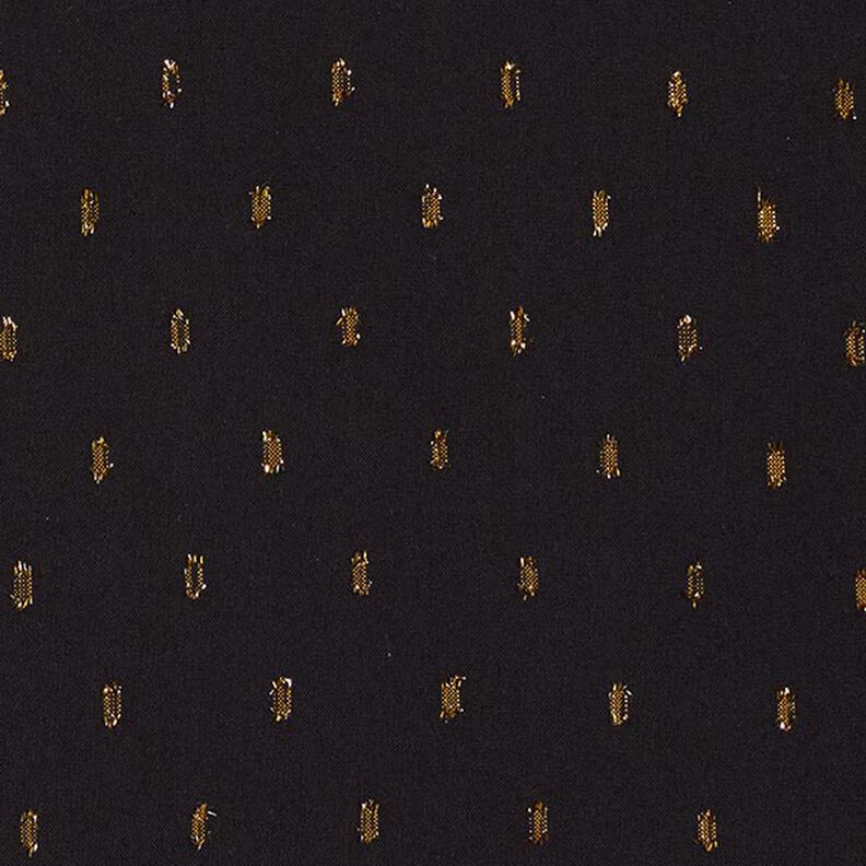 Viskózová látka Třpytivé kapky – černá,  image number 1