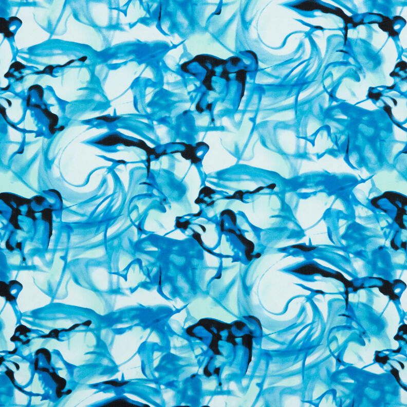 Šifon závany mlhy – brilantní modrá,  image number 1