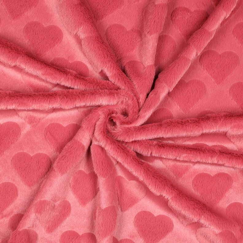 Umělá kožešina Srdíčka | Poppy Fabrics – slézová, image number 3