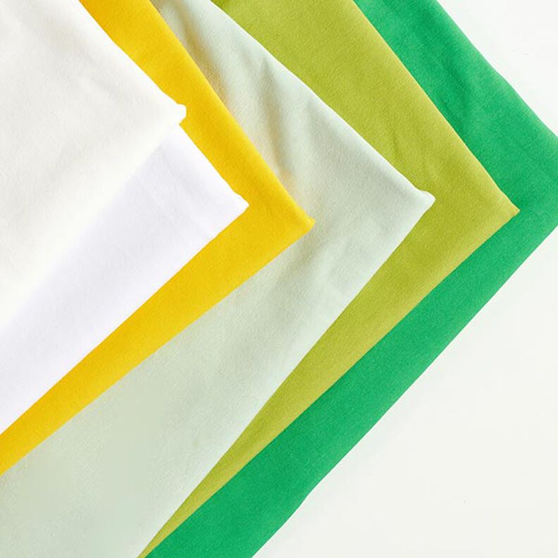 Bavlněný žerzej Medium jednobarevný – zelená,  image number 5