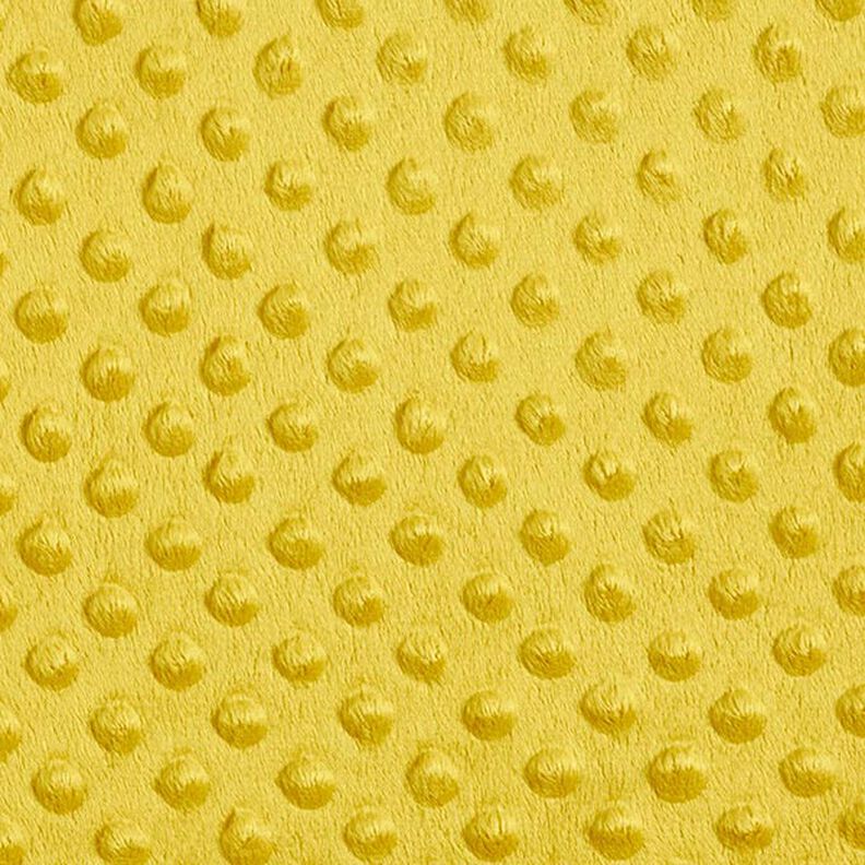 Hebký fleece vyražené puntíky – kari žlutá,  image number 1