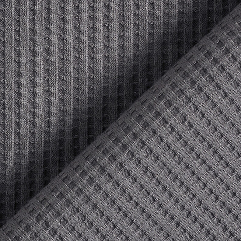 Bavlněný vaflový žerzej jednobarevný – šedá,  image number 3