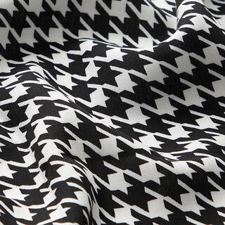 Viskózová tkanina houndstooth – černá/bílá, 