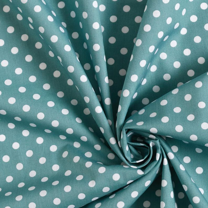 Bavlněný popelín Polka Dots – perlově šedá/bílá,  image number 3