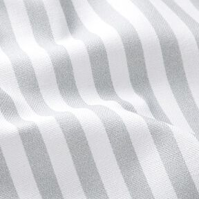 Dekorační látka Polopanama Podélné proužky – světle šedá/bílá | Zbytek 50cm, 