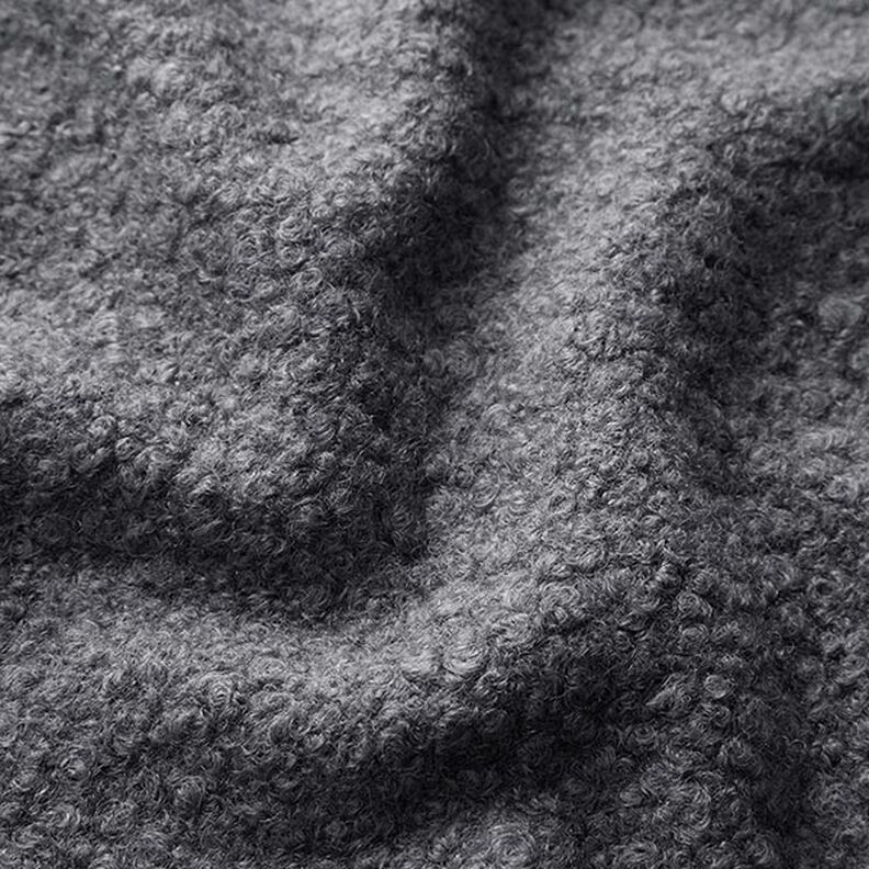 Valchované pletené buklé – břidlicově šedá,  image number 2