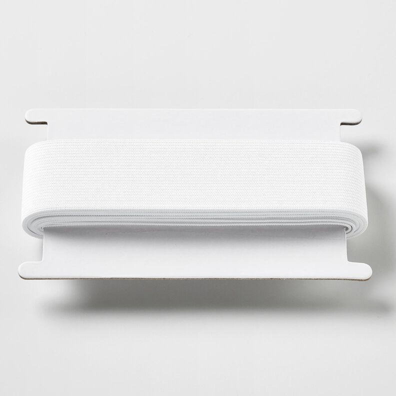 Hladká gumová stužka [3 m | 40 mm] – bílá,  image number 1