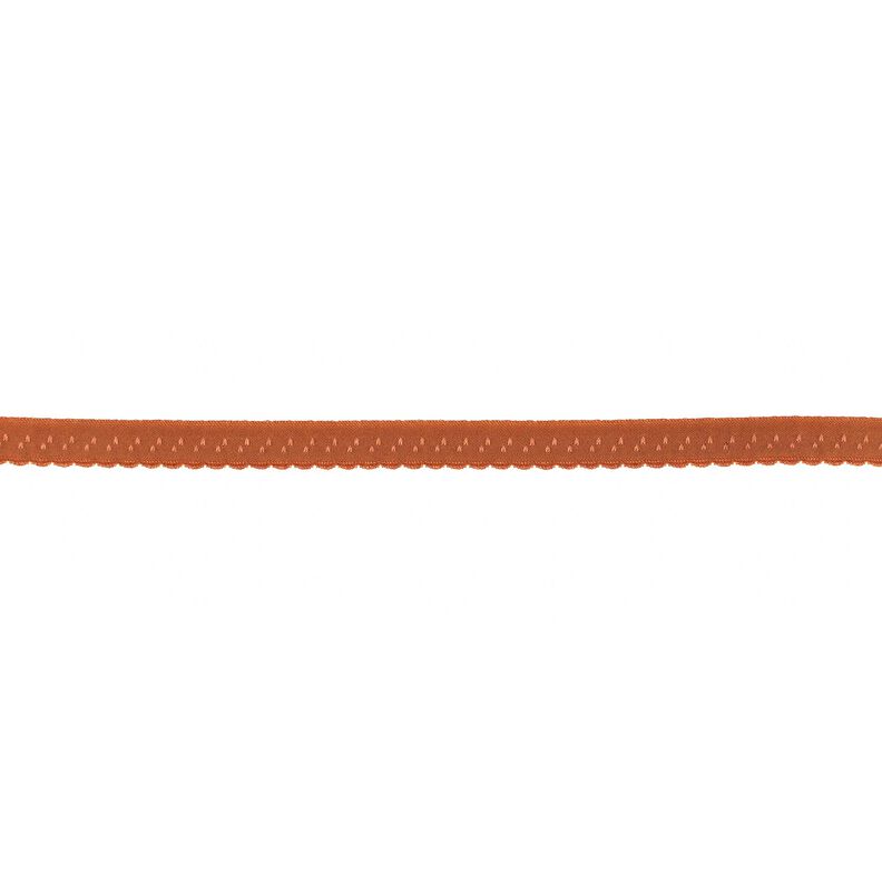 Elastická lemovací stuha Krajka [12 mm] – terracotta,  image number 1