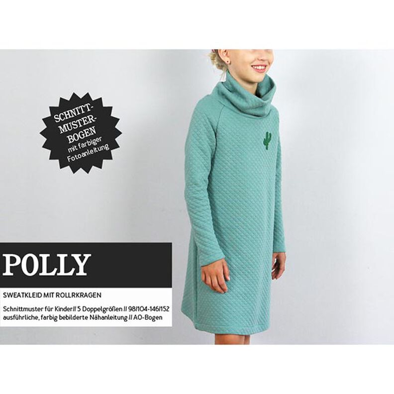 POLLY – pohodlné teplákové šaty s rolákem, Studio Schnittreif | 98 - 152,  image number 1