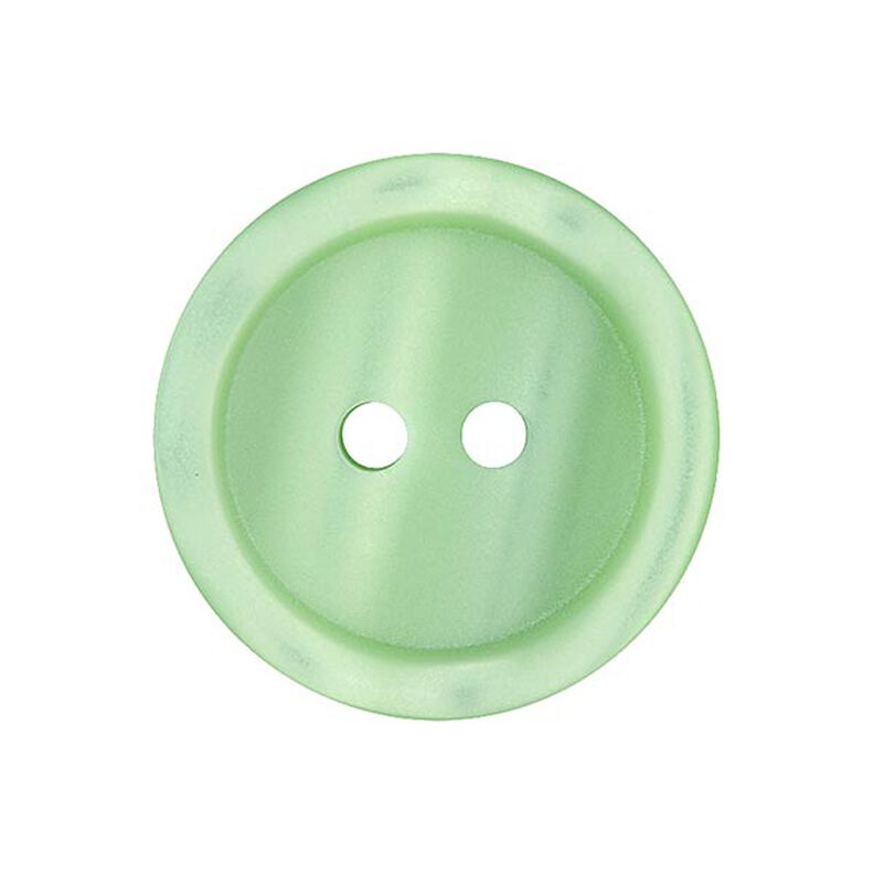 Plastový dvoudírkový knoflík Basic - světle zelená,  image number 1