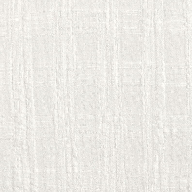 Směs bavlny a viskózy seersucker – bílá,  image number 1