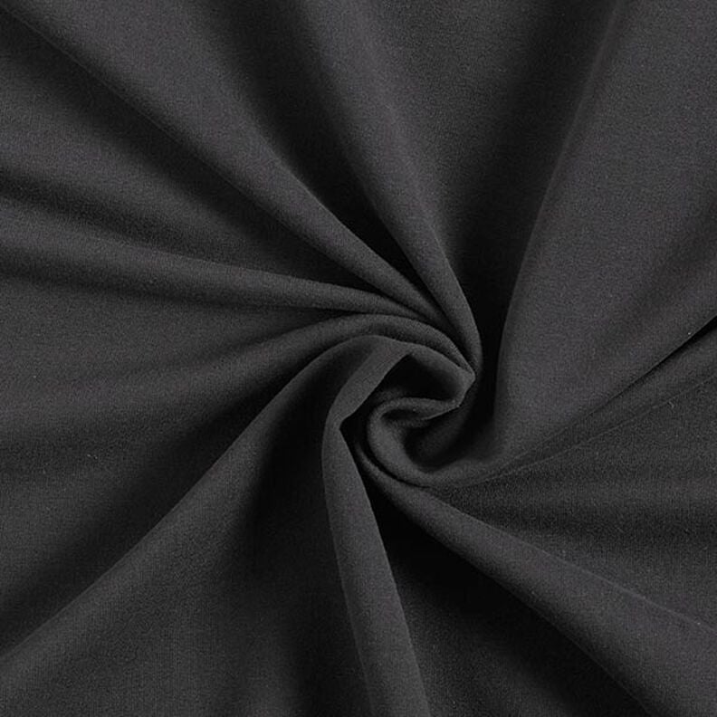 Lehké francouzské froté jednobarevné – černá,  image number 1