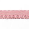 Festonová krajková stuha s listy [ 30 mm ] – růžová,  thumbnail number 2