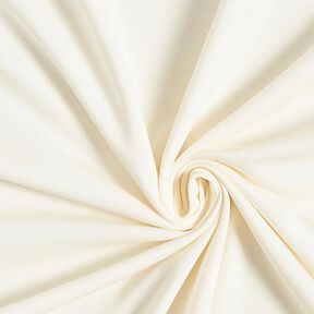 Lehká bavlněná teplákovina jednobarevná – vlněná bílá, 