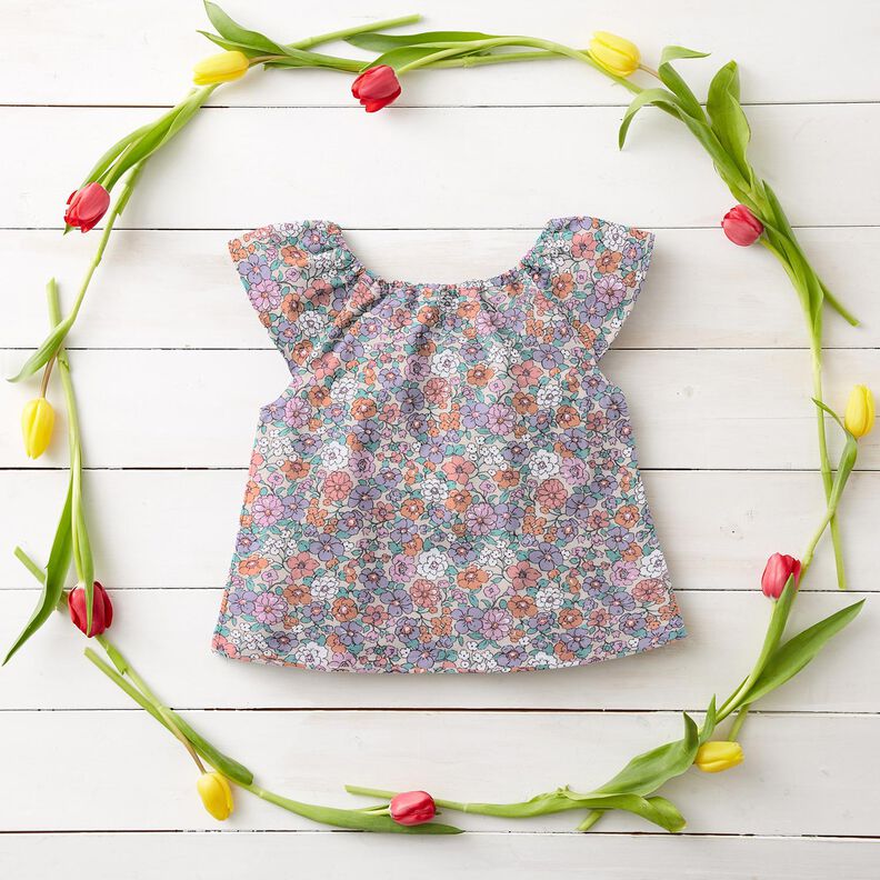 GOTS Bavlněný popelín Květinová louka | Poppy Fabrics – přírodni,  image number 7