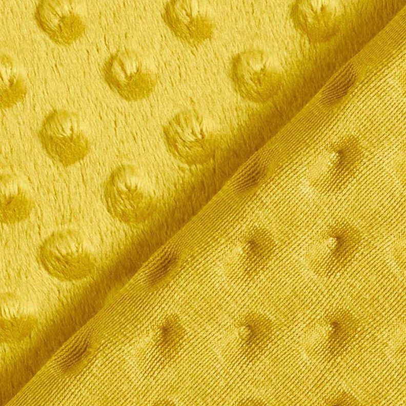 Hebký fleece vyražené puntíky – kari žlutá,  image number 4