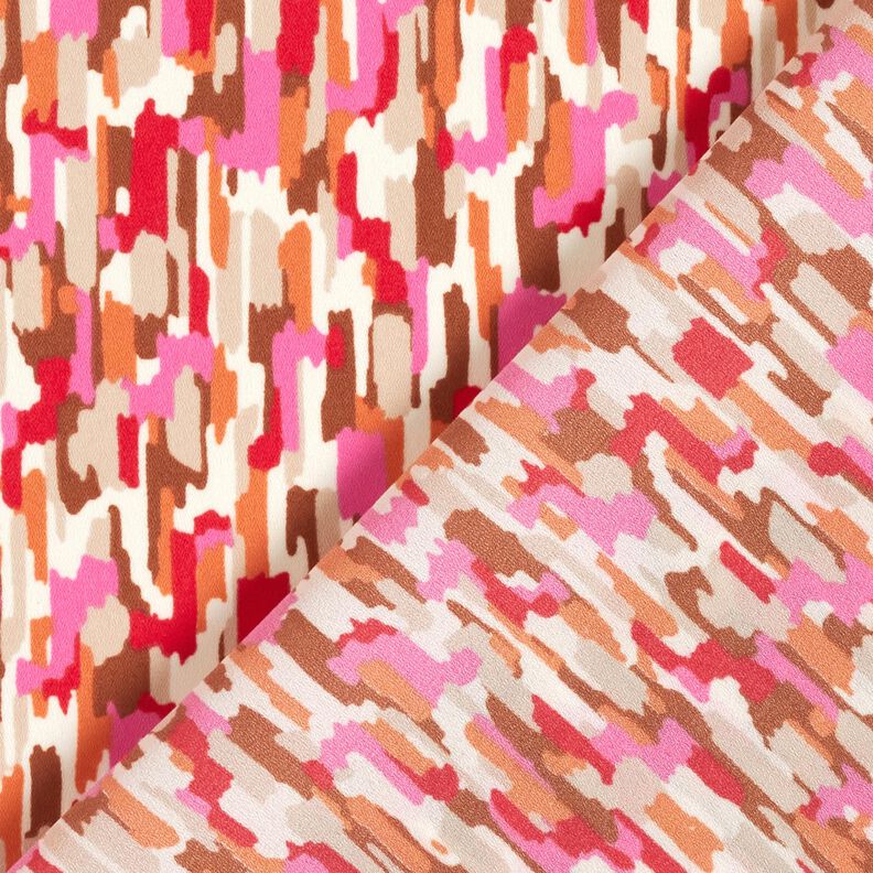 Tahy štětcem na krepové tkanině – pink/tmavě béžová,  image number 4