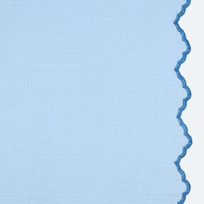 Mušelín / dvojitá mačkaná tkanina Oboustranně zahnutý okraj  | Poppy Fabrics – světle, 