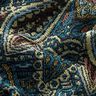 Dekorační látka Gobelín Květinová mandala – černá/modrá,  thumbnail number 2