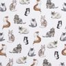 Bavlněný popelín šťastné kočky digitální potisk | Poppy Fabrics – bílá,  thumbnail number 1