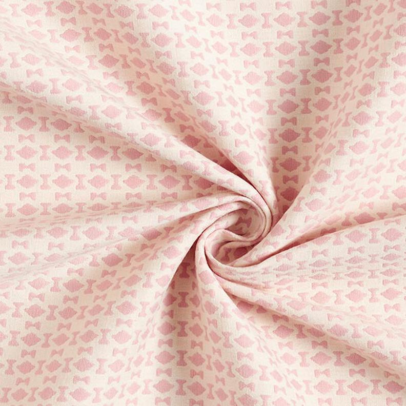 Žakár kosočtvercový vzor – růžová/vlněná bílá,  image number 3