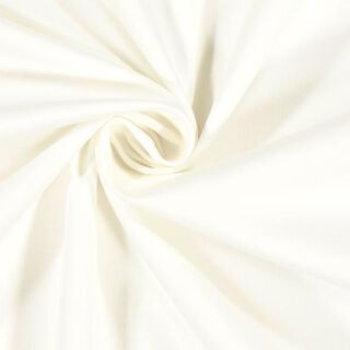 Strečový bavlněný satén – vlněná bílá, 