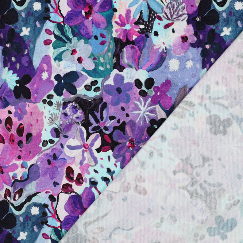 Teplákovina Settle Petal digitální potisk | Nerida Hansen – ledově modrá/světle fialova,  image number 4