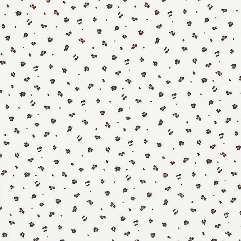 Plyš nicki Malý leopardí vzor – bílá,  image number 1