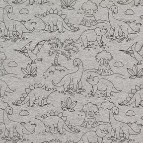 Alpenfleece Dinosauři – stříbrná/černá, 