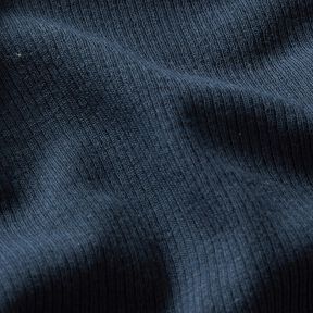 Žebrovaný žerzej Jemná žebra 2-1-1-1 – noční modrá, 