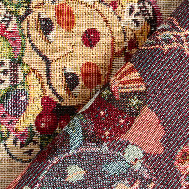 Dekoračn&iacute; l&aacute;tka Gobel&iacute;n Umělkyně &ndash; světle b&eacute;žov&aacute;/červen&aacute;,  image number 4