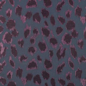 Žakár Leopard Metalický | Poppy Fabrics – antracitová, 