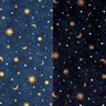 Dekorační látka Noční obloha svítící ve tmě – zlatá/namornicka modr,  thumbnail number 1