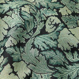 Dekorační látka Gobelín barokní motiv listů – tmavě zelená/rákosove zelená, 