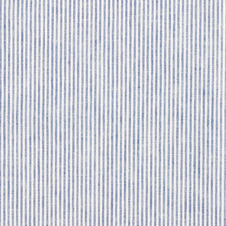 Směs lnu a bavlny proužek úzký – džínově modrá/vlněná bílá,  image number 1